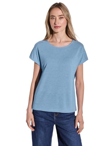 STREET ONE Damen A323146 Shirt mit Spitzendetail, Serenity Blue, 42 von Street One