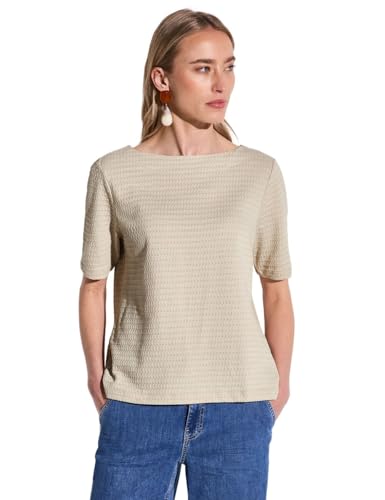 STREET ONE Damen A323152 T-Shirt mit Struktur, Moonstone Sand, 42 STREET ONE Damen A323152 T-Shirt mit Struktur, Moonstone Sand, 42 von STREET ONE