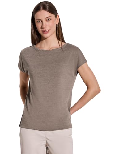 STREET ONE Damen A323161 Leinen-Look Shirt, Stone Brown, 38 STREET ONE Damen A323161 Leinen-Look Shirt, Stone Brown, 38 von Street One