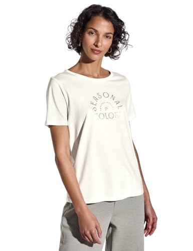 STREET ONE Damen A323170 T-Shirt mit Wording, Off White, 34 STREET ONE Damen A323170 T-Shirt mit Wording, Off White, 34 von Street One