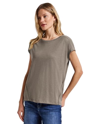 STREET ONE Damen A323505 Shirt mit Häkeldetails, Dark Tumbled Beige, 42 STREET ONE Damen A323505 Shirt mit Häkeldetails, Dark Tumbled Beige, 42 von Street One