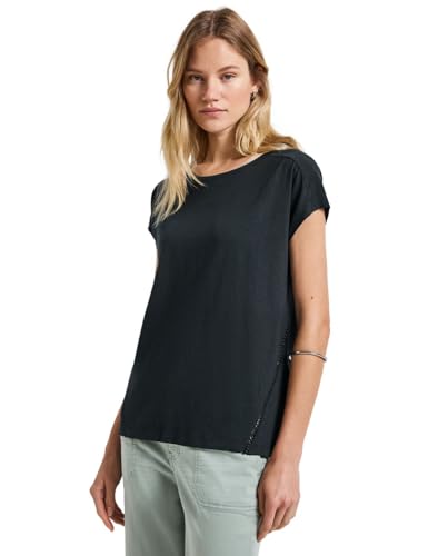 STREET ONE Damen A323505 Shirt mit Häkeldetails, Pine Grove Green, 38 von Street One