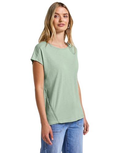 STREET ONE Damen A323505 Shirt mit Häkeldetails, Soft Jade Green, 36 von Street One
