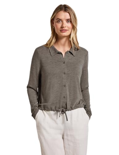 STREET ONE Damen A323542 Leinen-Look Jacke, Dark Tumbled Beige, 40 von Street One