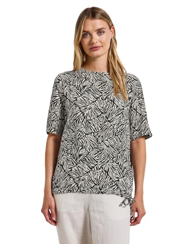 STREET ONE Damen A323576 T-Shirt mit Tunnelzug, Pine Grove Green, 42 von STREET ONE