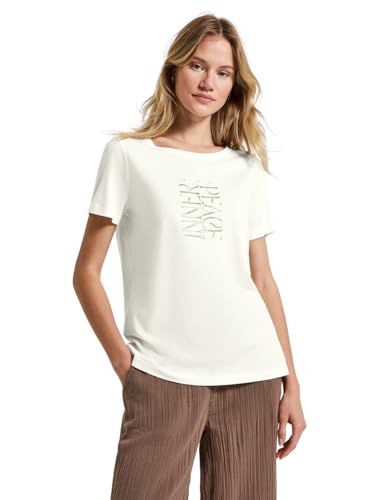STREET ONE Damen A323577 T-Shirt mit Wording Print, Off White, 42 STREET ONE Damen A323577 T-Shirt mit Wording Print, Off White, 42 von Street One