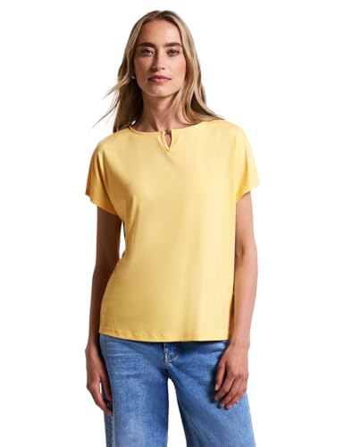 STREET ONE Damen 3226600 Jersey-Shirt mit Cut-Out, Buttercream Yellow, 40 STREET ONE Damen 3226600 Jersey-Shirt mit Cut-Out, Buttercream Yellow, 40 von STREET ONE