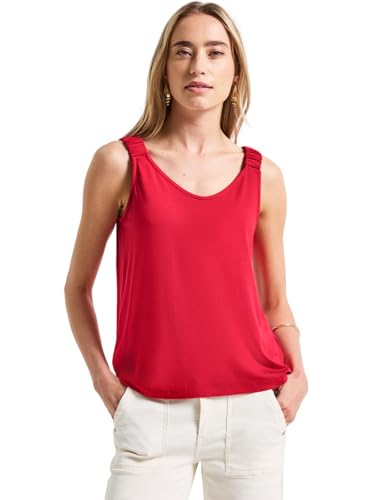 STREET ONE Damen A323622 Top mit Raffung, Glory Red, 44 STREET ONE Damen A323622 Top mit Raffung, Glory Red, 44 von Street One