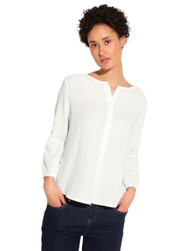 STREET ONE Damen A344488 Musselin Bluse, Off White, 38 von Street One