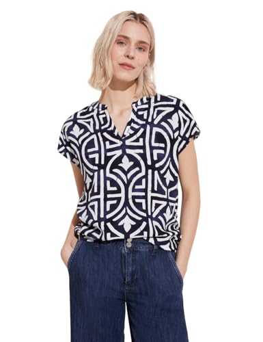 Street One Damen A344570 Sommer Bluse mit Print, Deep Blue - Graphic Print, 34 Street One Damen A344570 Sommer Bluse mit Print, Deep Blue - Graphic Print, 34 von Street One