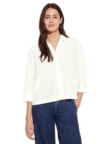 STREET ONE Damen A344667 Crepe Bluse, Off White, 36 von Street One