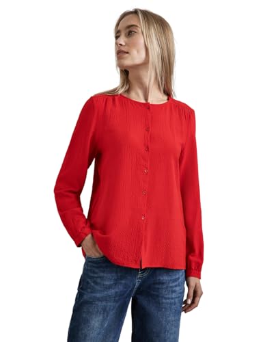 STREET ONE Damen A345113 Strukturbluse Mit Stickerei, Autumn Red, 38 EU von STREET ONE