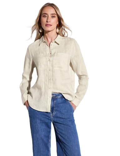 STREET ONE Damen A345386 Leinen-Hemdbluse, Moonstone Sand, 46 STREET ONE Damen A345386 Leinen-Hemdbluse, Moonstone Sand, 46 von STREET ONE