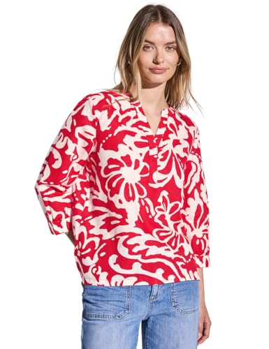 STREET ONE Damen A345393 Gemusterte Bluse, Glory red, 38 STREET ONE Damen A345393 Gemusterte Bluse, Glory red, 38 von Street One