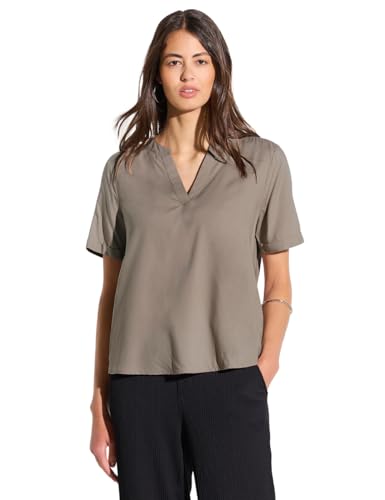 STREET ONE Damen A345525 Bluse in Unifarbe, Vintage Stone, 44 STREET ONE Damen A345525 Bluse in Unifarbe, Vintage Stone, 44 von Street One