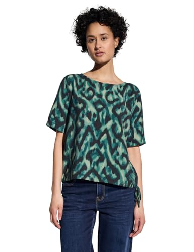 STREET ONE Damen A345527 Bluse mit Print, Hunter Green, 46 von Street One