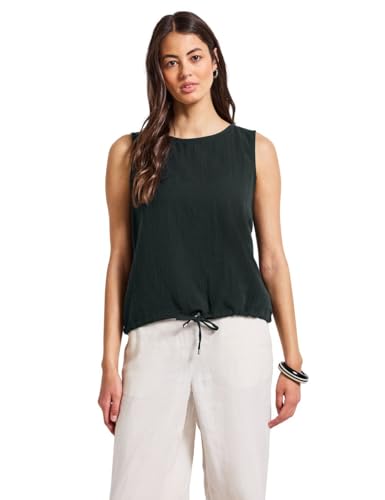STREET ONE Damen A345604 Musselin Blusentop, Pine Grove Green, 40 von STREET ONE