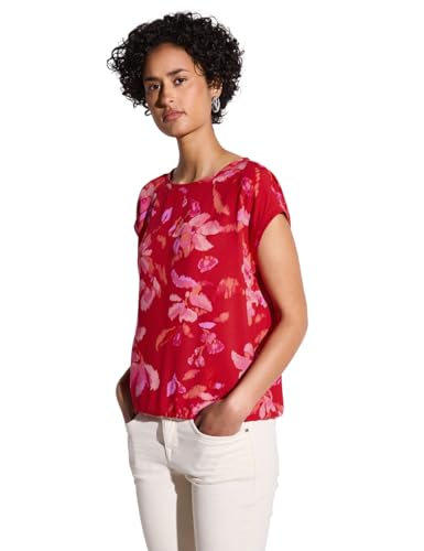STREET ONE Damen A345629 Bedruckte Bluse, Glory red, 42 von STREET ONE