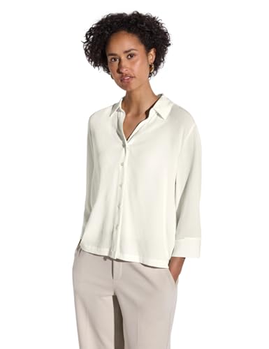 STREET ONE Damen A345664 Crinkle-Hemdbluse, Off White, 40 STREET ONE Damen A345664 Crinkle-Hemdbluse, Off White, 40 von Street One