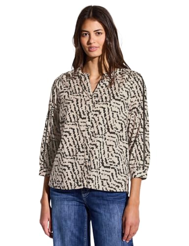 STREET ONE Damen A345667 Print-Bluse mit Tapedetails, Moonstone Sand, 40 STREET ONE Damen A345667 Print-Bluse mit Tapedetails, Moonstone Sand, 40 von Street One
