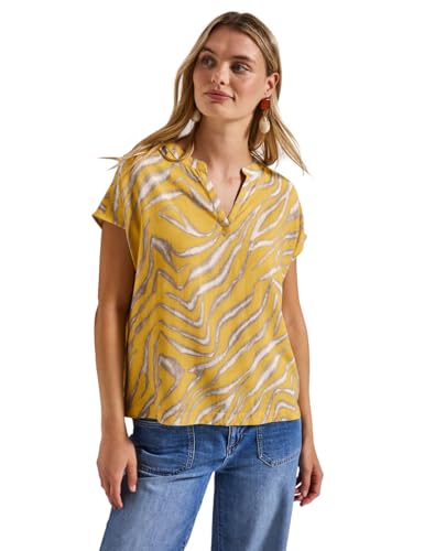 STREET ONE Damen A345793 Gemusterte Bluse, Buttercream Yellow, 44 STREET ONE Damen A345793 Gemusterte Bluse, Buttercream Yellow, 44 von Street One
