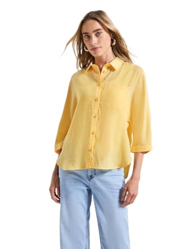 STREET ONE Damen A345798 Dolman Hemdbluse, Buttercream Yellow, 38 STREET ONE Damen A345798 Dolman Hemdbluse, Buttercream Yellow, 38 von Street One