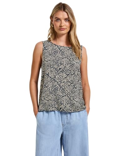 STREET ONE Damen A345799 Top mit Knopfleiste, Pine Grove Green, 36 von STREET ONE