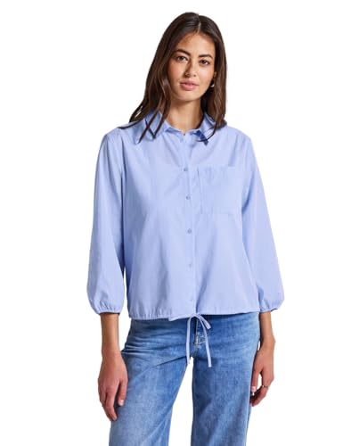 STREET ONE Damen A345800 Hemdbluse mit Glitzerdetails, Original Blue, 36 von Street One