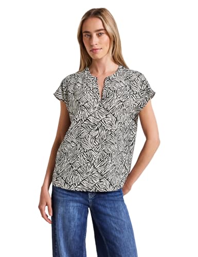 STREET ONE Damen A345834 Bluse mit Minimal Print, Pine Grove Green, 42 von STREET ONE