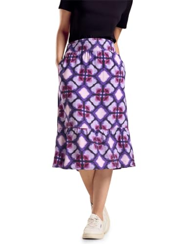 STREET ONE Damen A361508 Jersey Midirock, Bellflower Lilac, 42 von STREET ONE