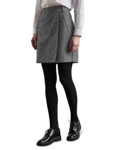 STREET ONE Damen A361590 Rock in Wickel-Optik,Grau, 38 von STREET ONE