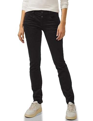 STREET ONE Damen Style Jane Jeanshose Casual, Deep Black, 28W / 30L von Street One