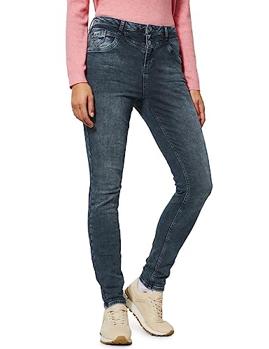 STREET ONE Damen A375883 Jeanshose Slim, deep Blue Black wash, W31/L32 von Street One