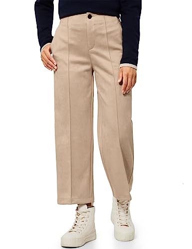 STREET ONE Damen A375932 Kunstlederhose, Light Buff Sand, W36/L26 von Street One