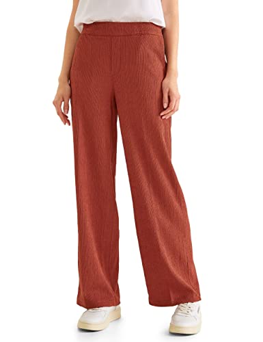 STREET ONE Damen A376513 Joggpants Seersucker, Foxy Red, 34W / 32L EU von Street One