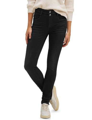 STREET ONE Damen A376545 Jeans, Black Used wash, 25W x 32L von Street One