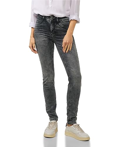 Street One Damen Style York Jeanshose Slim und High, Authentic Dark Grey wash, 29W / 32L von Street One