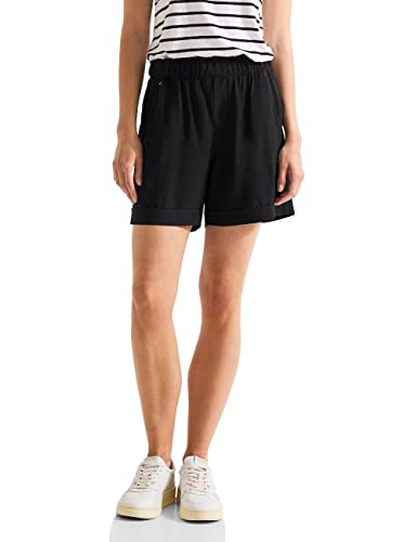 STREET ONE Damen A376627 Paperbag Shorts, Schwarz, 34W EU von Street One