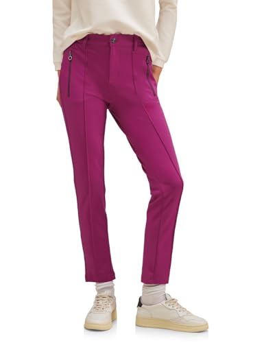 STREET ONE Damen A376957 Hose Slim und High, Magenta pink, 38W x 30L von Street One