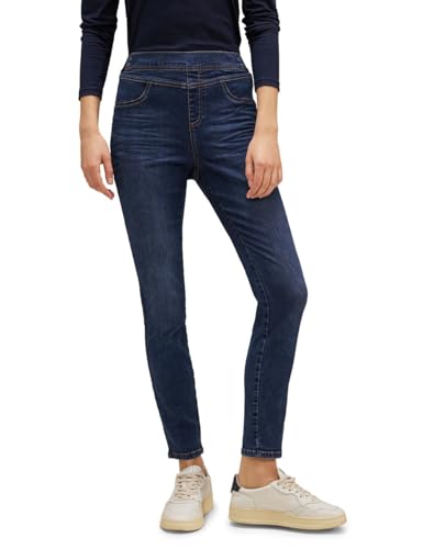 STREET ONE Damen A376958 Jeggings Jeanshose Skinny, deep Blue Washed, 34W x 30L von Street One