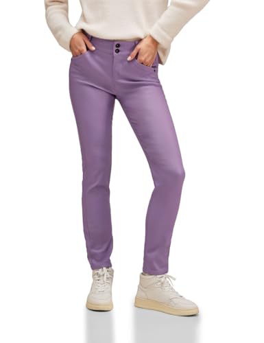 STREET ONE Damen A376960 Hose Slim Coating, Dusty Lupine Lilac, 38W x 30L von Street One