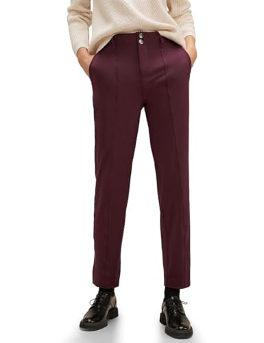 STREET ONE Damen A376962 Chinohose, plummy Wine, 36W x 30L von Street One