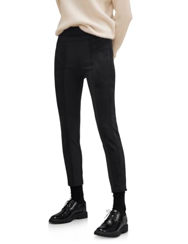 STREET ONE Damen A377037 Kunstlederhose Technostretch, Black, 38W / 28L von STREET ONE