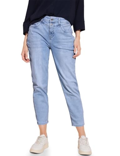STREET ONE Damen A377239 High Waist Jeans, Super Light Blue Washed, 28W / 28L von STREET ONE