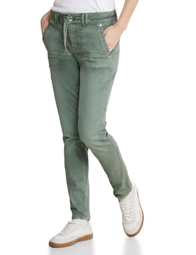 STREET ONE Damen A377241 Jeans Joggpants im Loose Fit, Soft Olive Washed, 27W / 28L von Street One