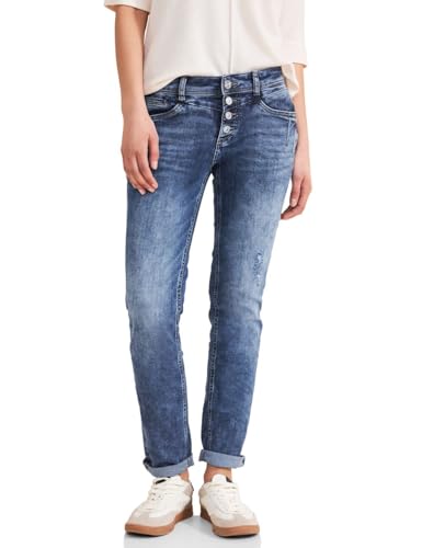 STREET ONE Damen A377265 Jeans im Low Waist, Heavy Indigo wash, 31W / 28L von Street One