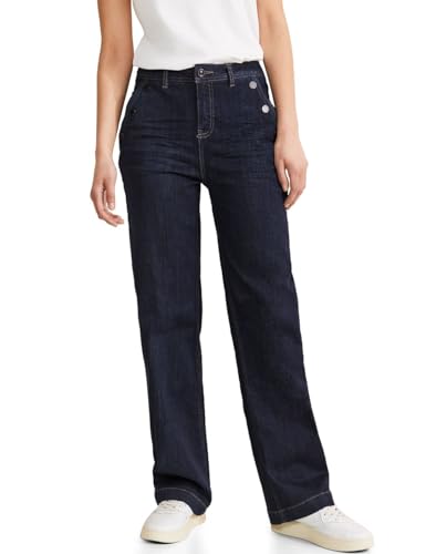 STREET ONE Damen Culotte Jeans, dark blue rinsed wash, 31W / 30L von Street One