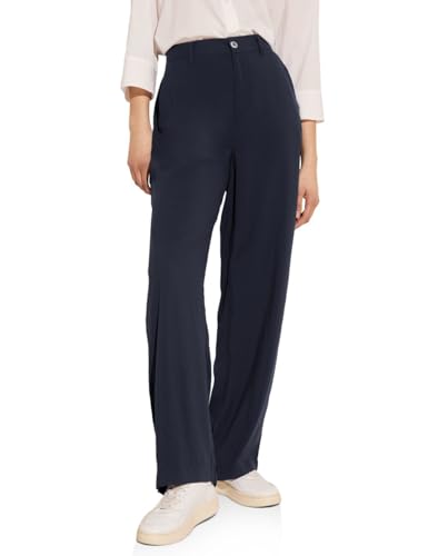 STREET ONE Damen A377581 High Waist Hose, deep Blue, 42W x 32L von STREET ONE