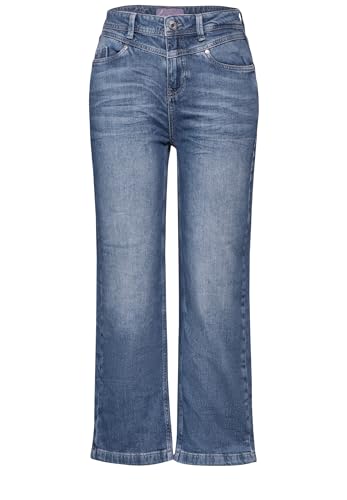 STREET ONE Damen A377739 Straight Leg Jeans, Auth Mid Blue, 29W x 26L von STREET ONE