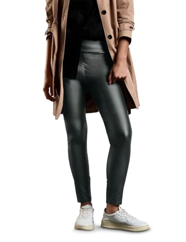 STREET ONE Damen A378087 Leggings in Lederoptik, Hunter Green, 44 von STREET ONE